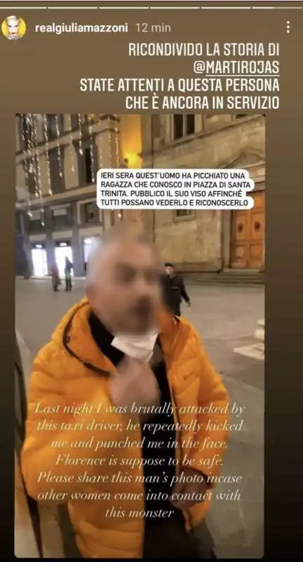 tassista picchia una ragazza a firenze