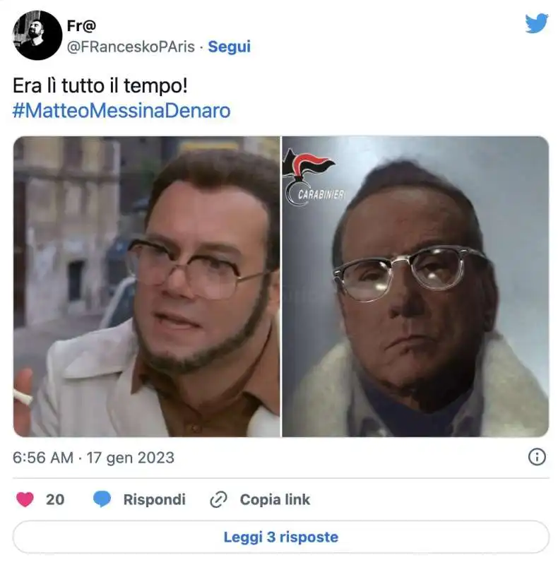 arresto matteo messina denaro meme 8