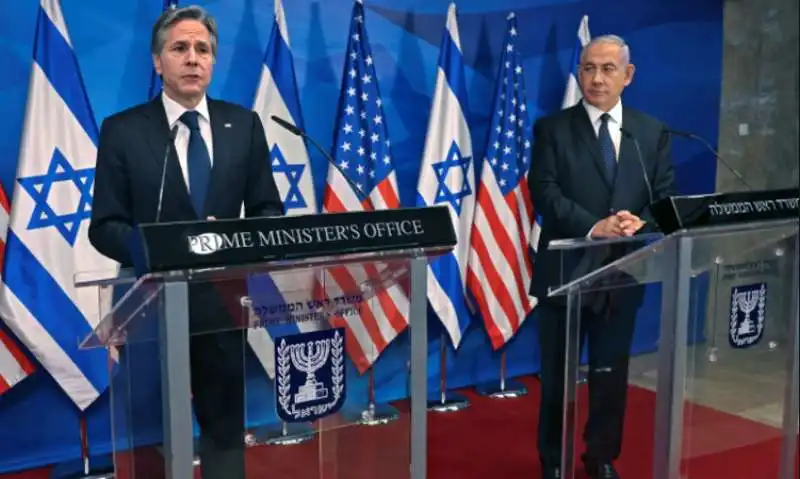 Benjamin  Netanyahu e Antony Blinken 