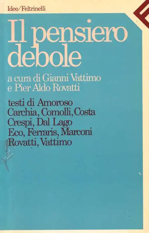 Gianni Vattimo Il pensiero debole