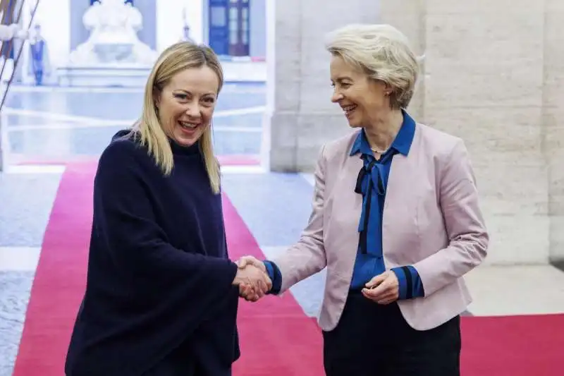 Giorgia Meloni e Ursula von der Leyen a roma 1