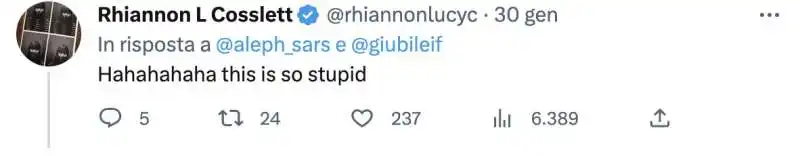 IL COMMENTO DI  Rhiannon L Cosslett