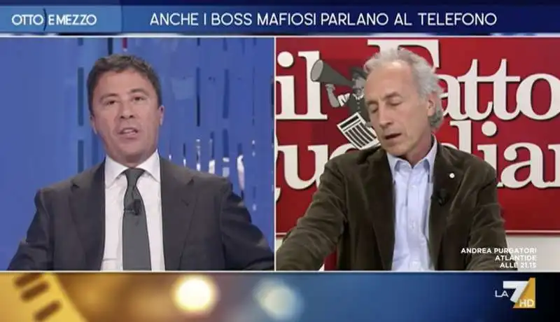 italo bocchino   marco travaglio   otto e mezzo.  