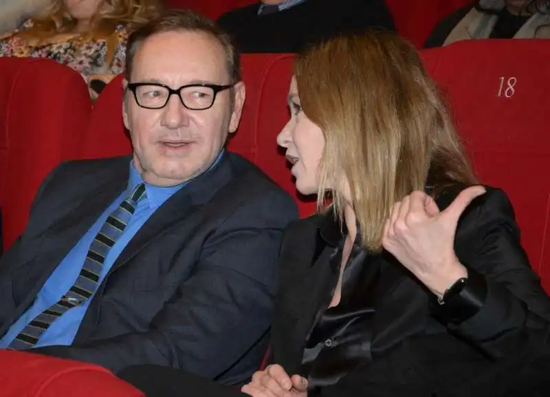 kevin spacey  stefania rocca  foto di bacco