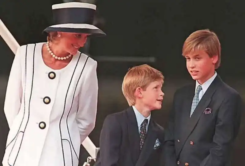 lady diana, harry e william