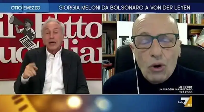 MARCO TRAVAGLIO VS ALESSANDRO SALLUSTI A OTTO E MEZZO 