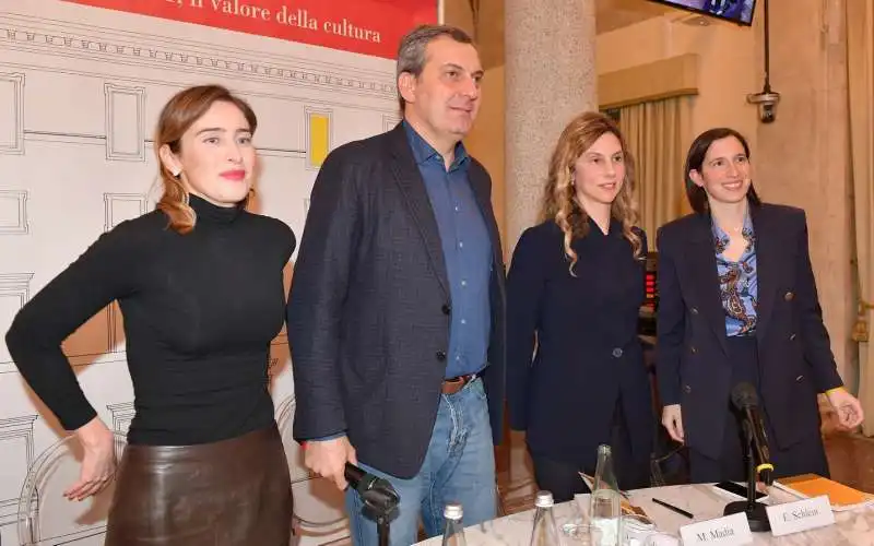 maria elena boschi  mario calabresi  marianna madia  elly schlein  foto di bacco