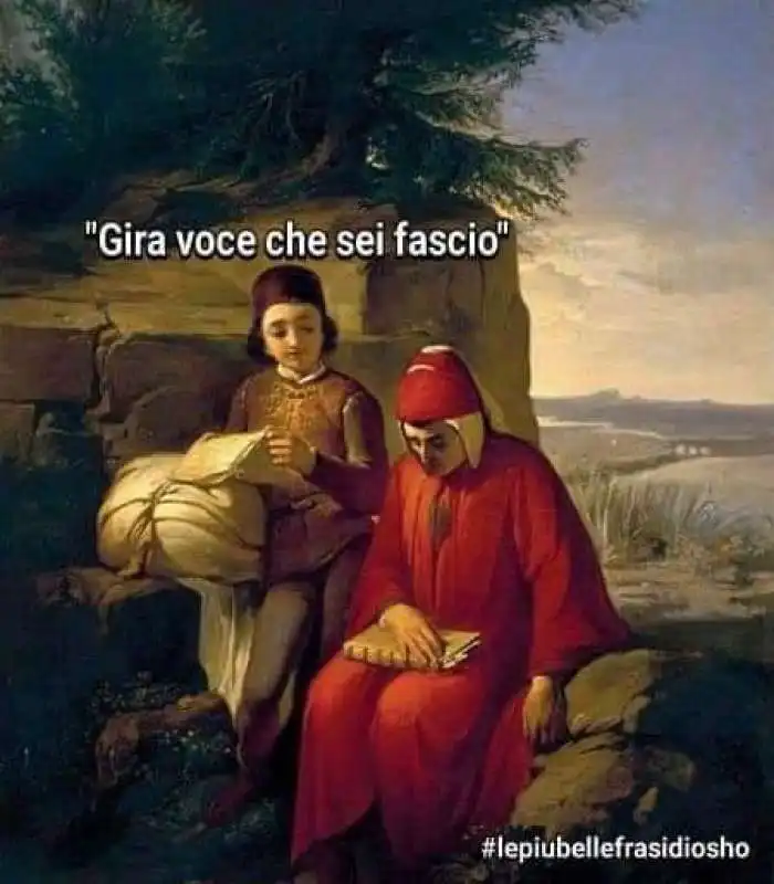 MEME SU DANTE ALIGHIERI DI DESTRA COME DETTO DA GENNARO SANGIULIANO