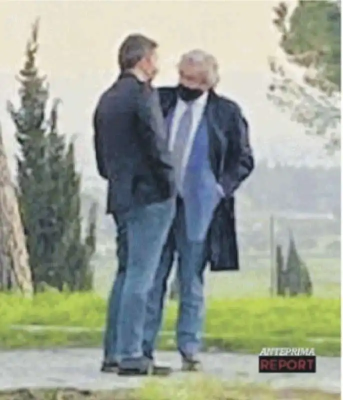 renzi e mancini   incontro all autogrill di fiano romano 