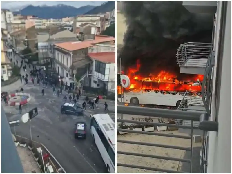 SCONTRI TRA TIFOSI PAGANESE CASERTANA 