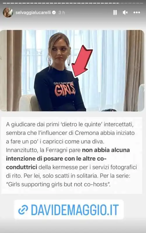 selvaggia lucarelli contro chiara ferragni 2