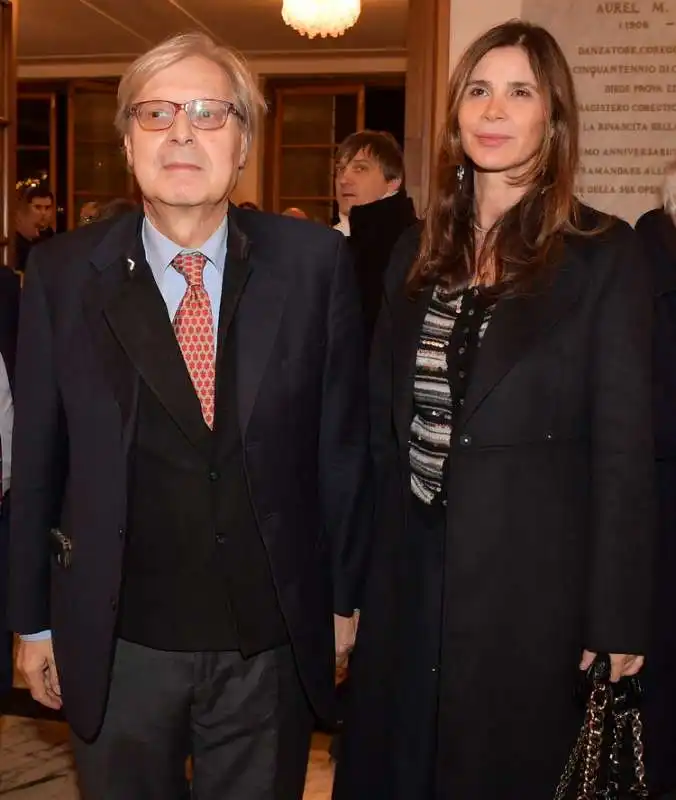 vittorio sgarbi e sabrina colle  foto di bacco