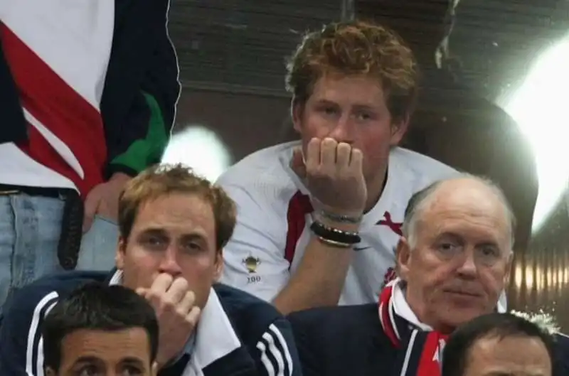 william e harry ai mondiali di rugby a parigi 2007 