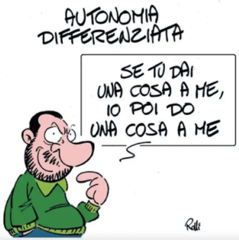 autonomia differenziata   vignetta by rolli   il giornalone   la stampa