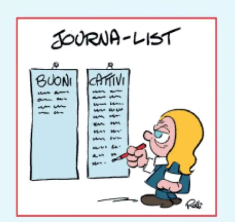 giorgia meloni e i giornalisti   vignetta by rolli   il giornalone   la stampa