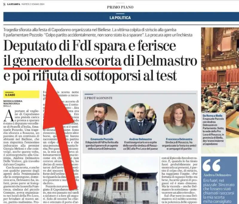 La Stampa, il genero della scorta 