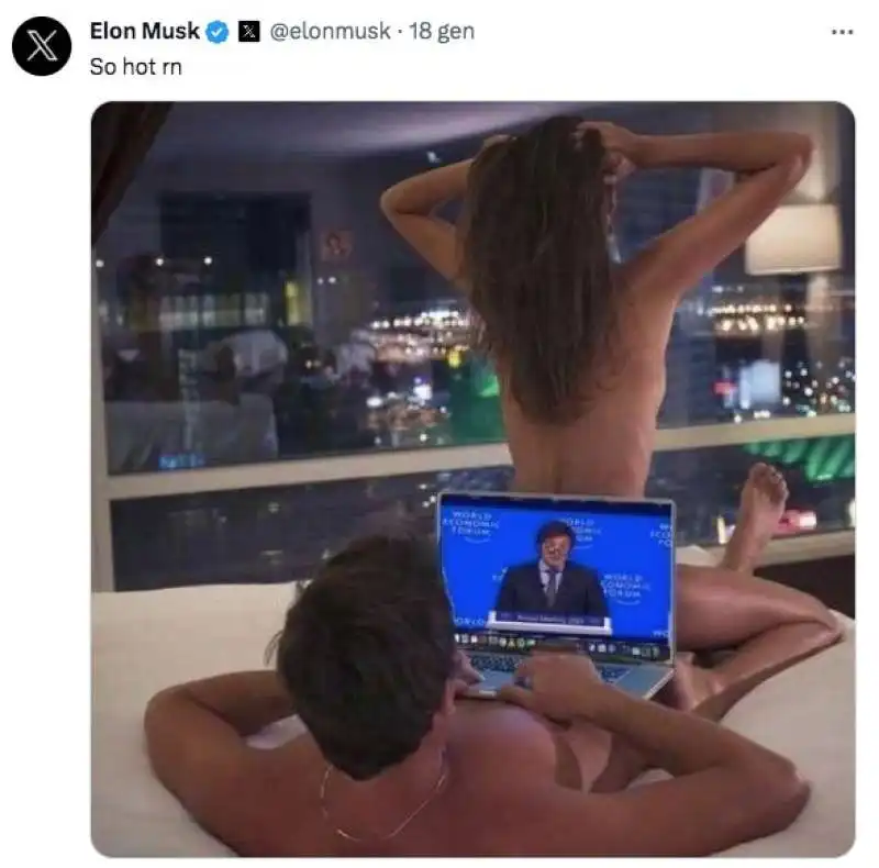 POST DI ELON MUSK SU JAVIER MILEI