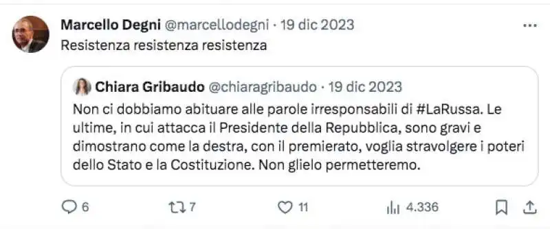 tweet di marcello degni 