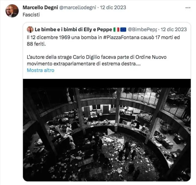 tweet di marcello degni 