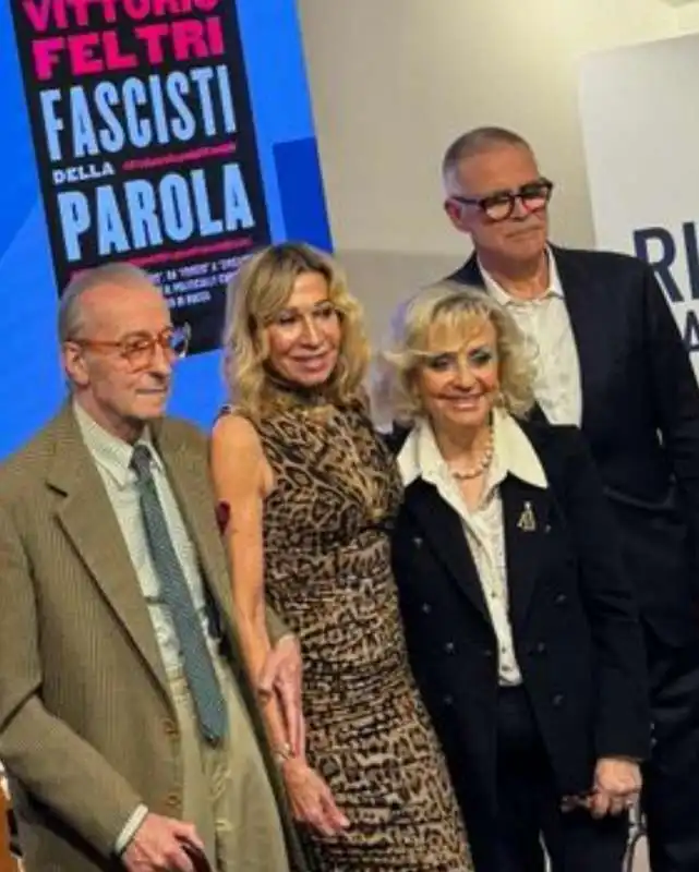 vittorio feltri   melania rizzoli   daniela iavarone   alberto zangrillo   presentazione libro fascisti della parola 