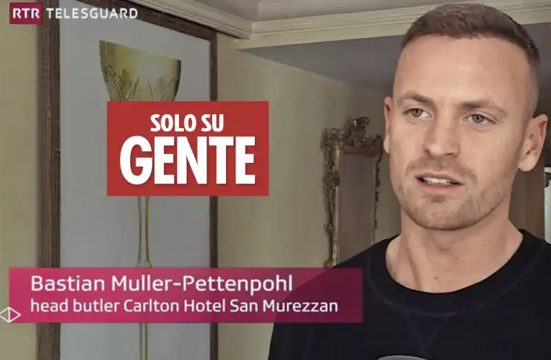 BASTIAN MUELLER QUANDO ERA MAGGIORDOMO AL CARLTON HOTEL SAN MUREZZAN 