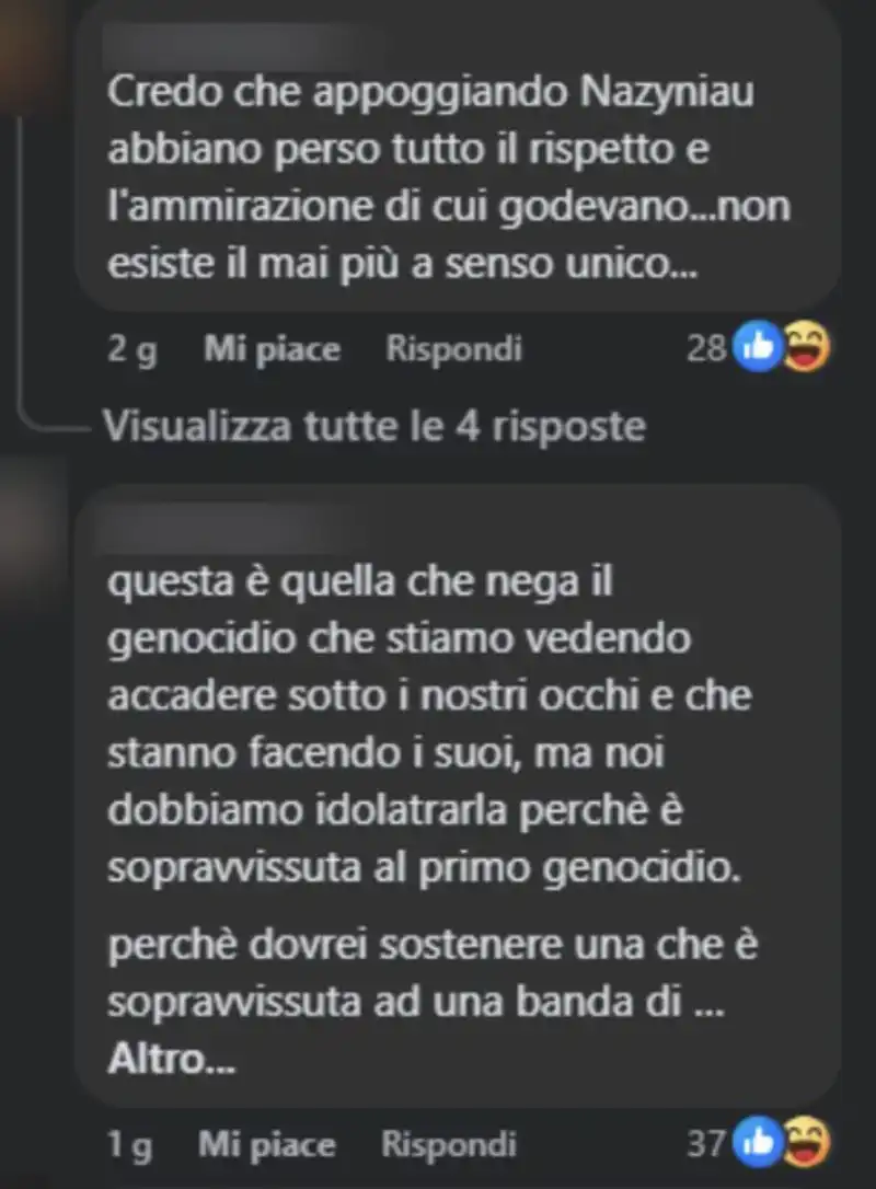 commenti contro liliana segre   4