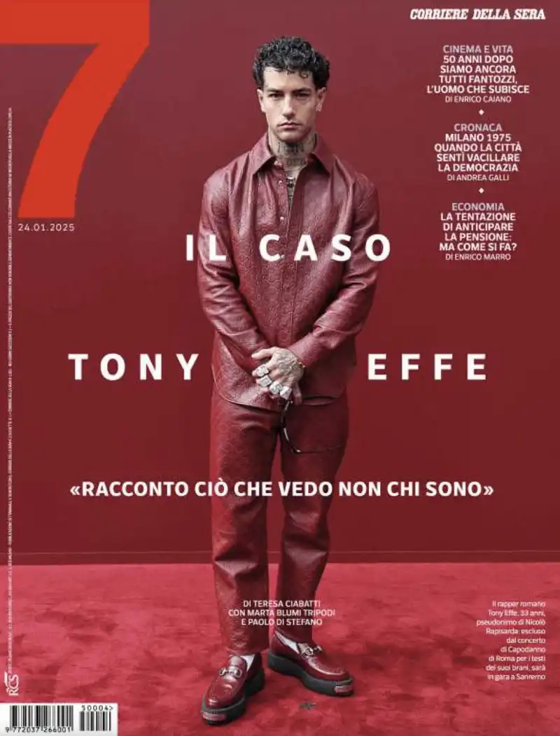 COPERTINA DI 7 SU TONY EFFE