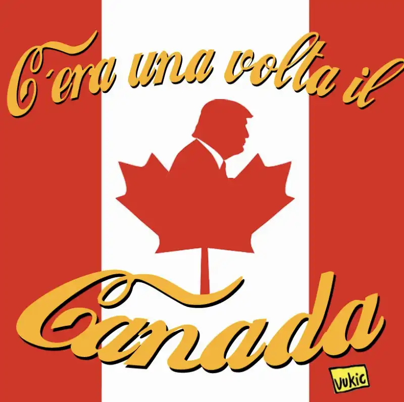 donald trump e il canada - vignetta by vukic