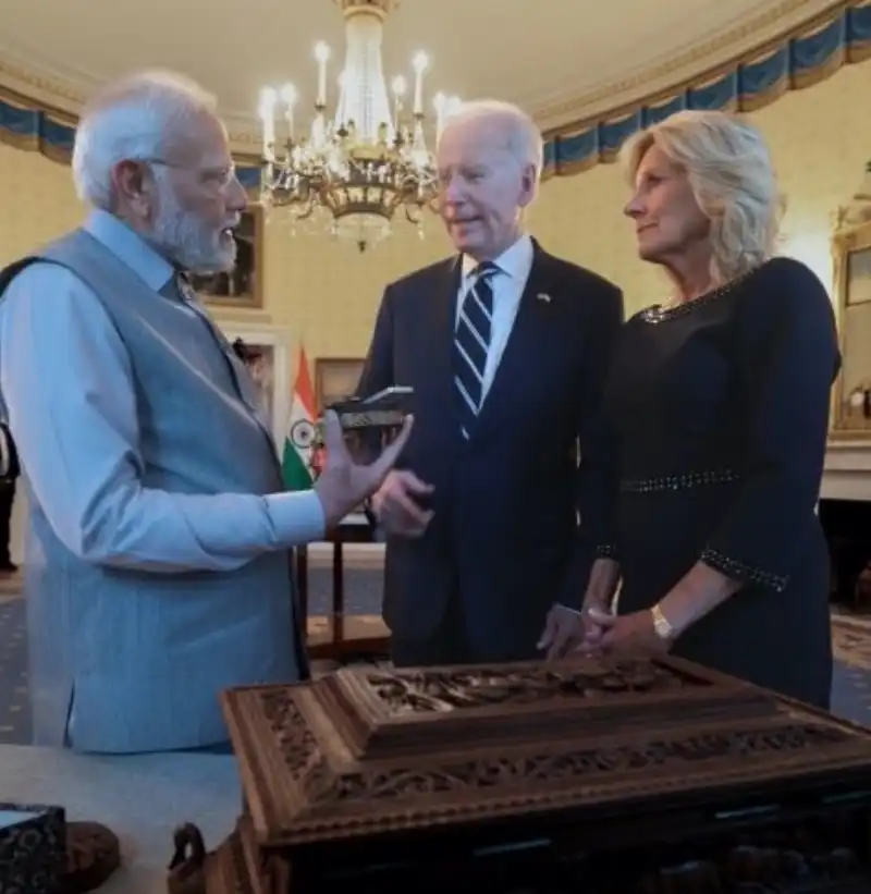 il diamante regalato da narendra modi a jill biden 4