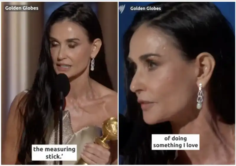 il discorso di demi moore ai golden globe 2