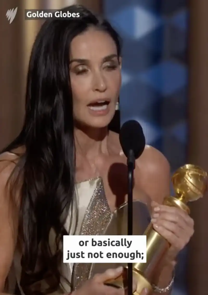 il discorso di demi moore ai golden globe 3