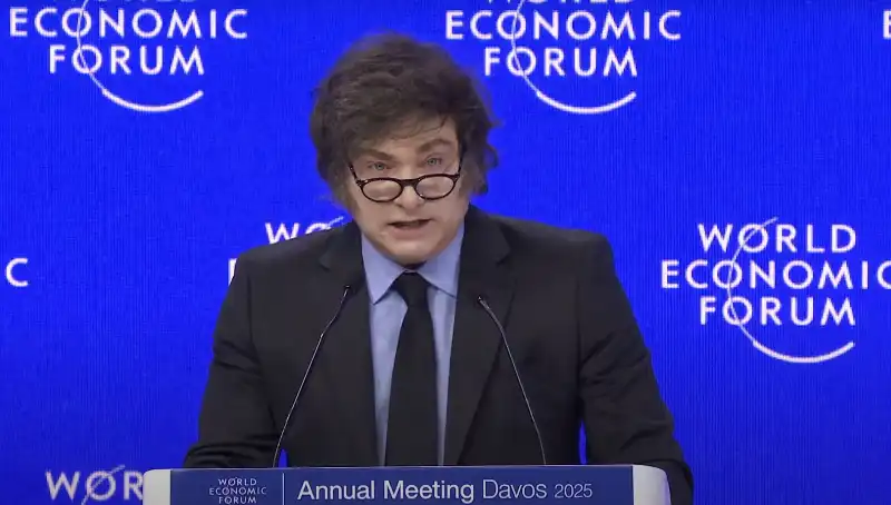 JAVIER MILEI - WORLD ECONOMIC FORUM DI DAVOS