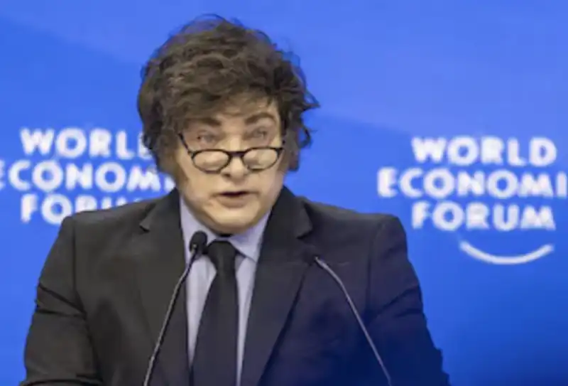 JAVIER MILEI - WORLD ECONOMIC FORUM DI DAVOS