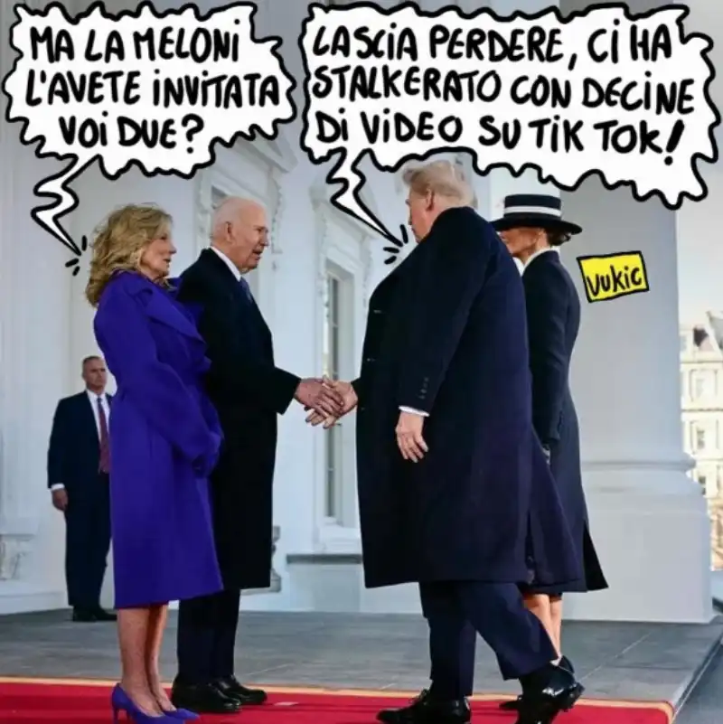 JOE BIDEN - DONALD TRUMP - GIORGIA MELONI - MEME BY VUKIC