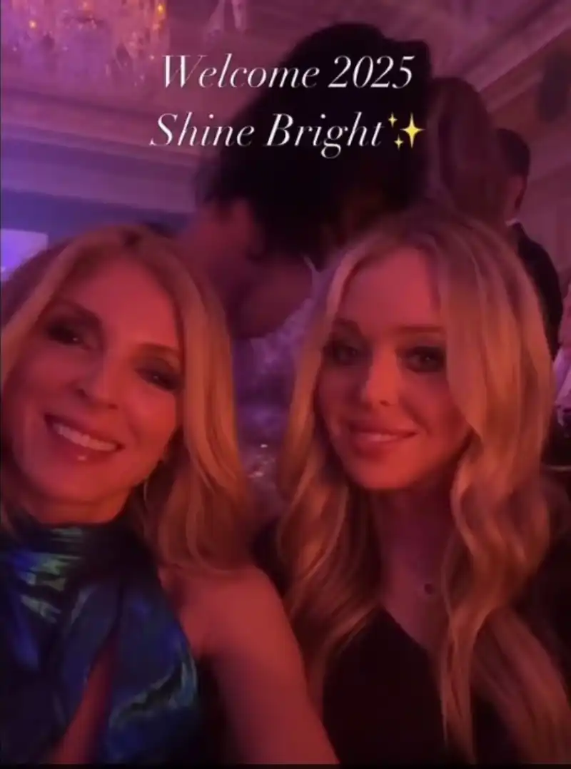 marla maples e tiffany trump al capodanno a mar a lago