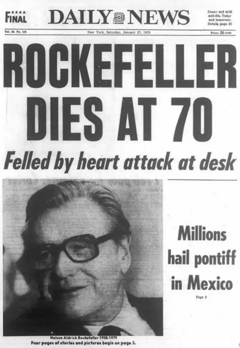 nelson rockefeller muore a 70 anni daily news