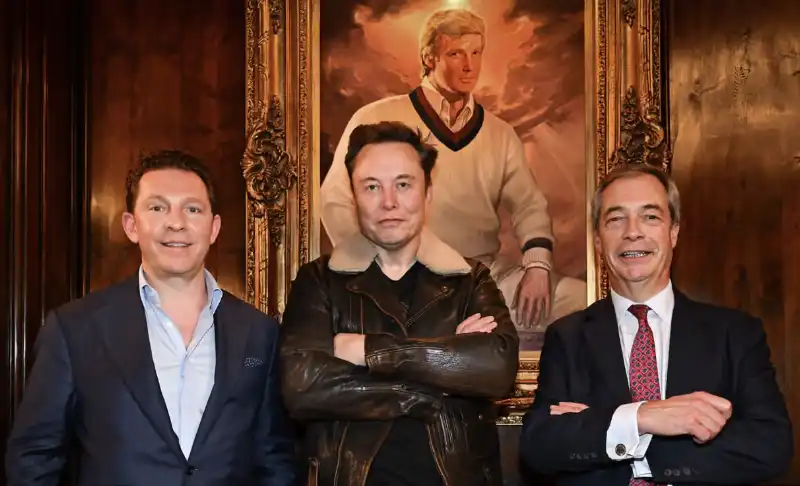 NICK CANDY, ELON MUSK E NIGEL FARAGE A MAR A LAGO