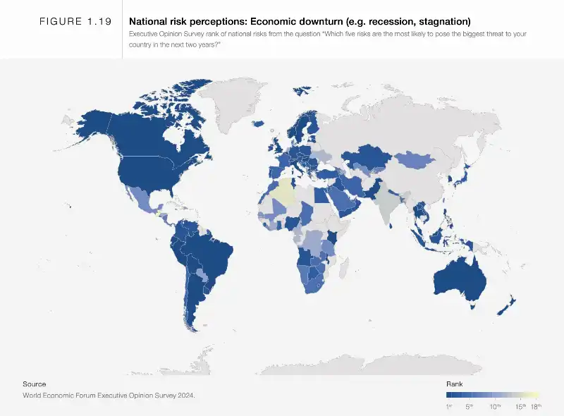 percezione nazionale del rischio di una crisi economica   rapporto sui rischi globali del world economic forum (davos)