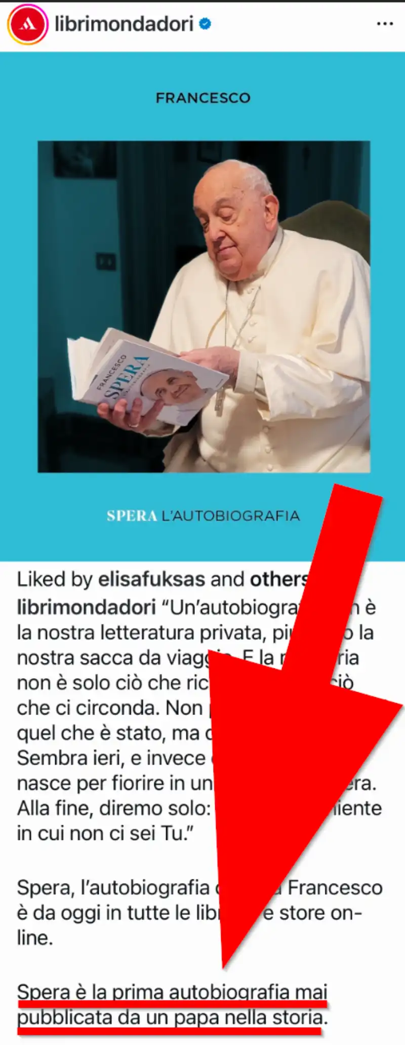 SPERA AUTOBIOGRAFIA PAPA FRANCESCO