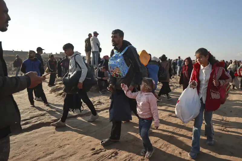 striscia di gaza   il controesodo dal sud al nord della striscia   foto lapresse   20