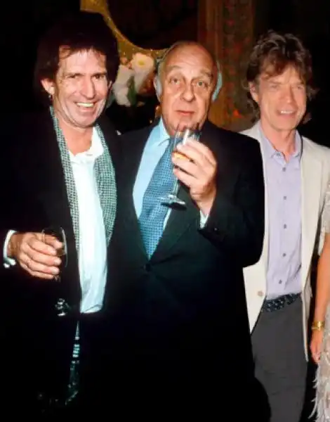 IL BANCHIERE RUPERT LOEWENSTEIN CON KEITH RICHARDS E MICK JAGGER 