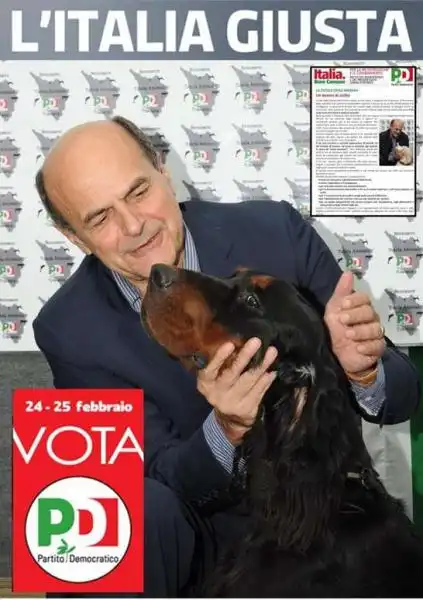 BERSANI CON UN CANE 