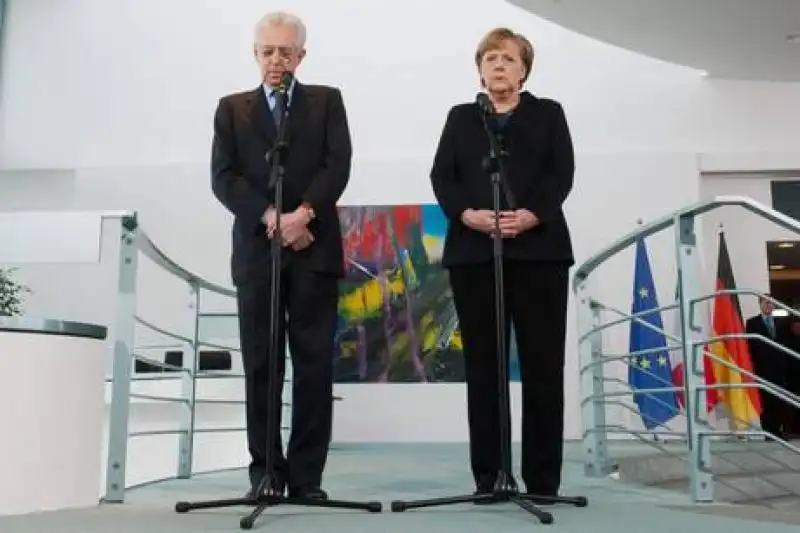 Monti e Merkel a Berlino e f c b d f b d cf fdf 