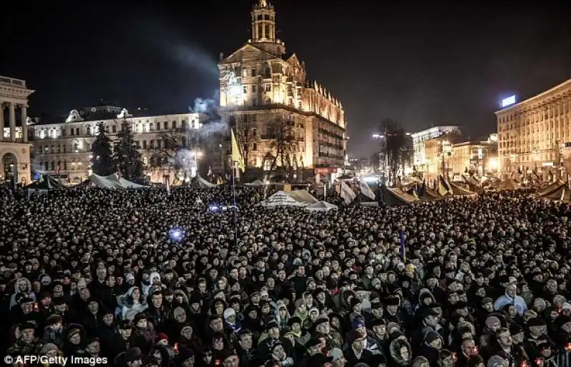 MANIFESTAZIONE A KIEV IN UCRAINA 