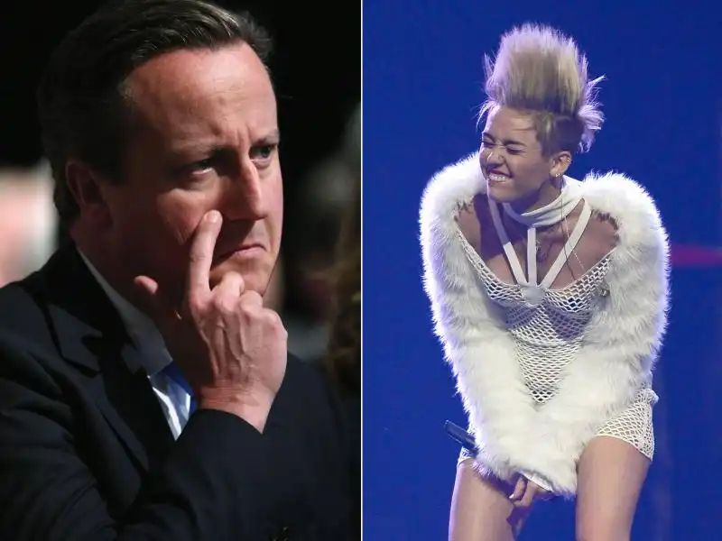 David Cameron considera Miley un cattivo esempio 