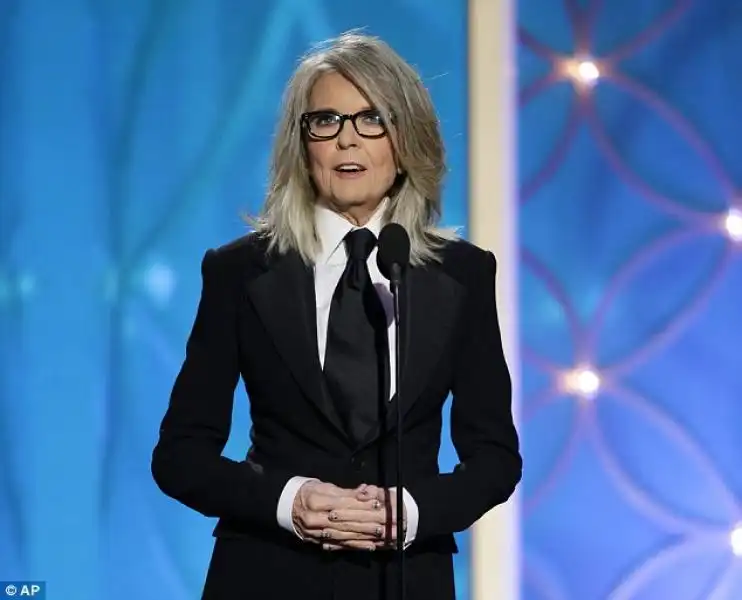 DIANE KEATON PRESENTA IL GOLDEN GLOBE ALLA CARRIERA PER WOODY ALLEN 