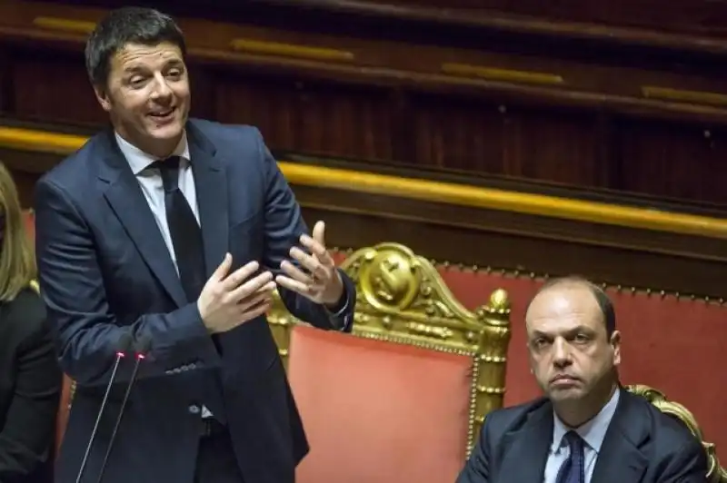 FIDUCIA AL GOVERNO RENZI IN SENATO FOTO LAPRESSE 