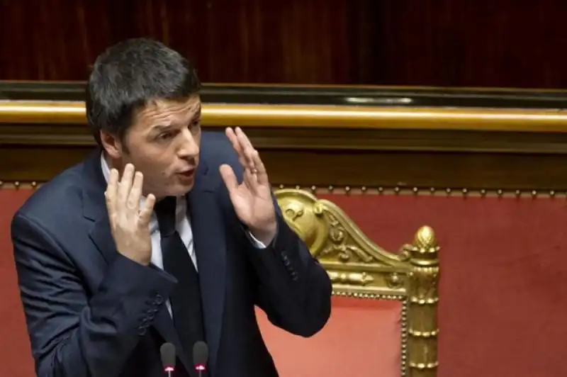 FIDUCIA AL GOVERNO RENZI IN SENATO FOTO LAPRESSE 