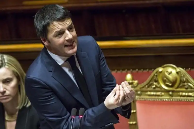 FIDUCIA AL GOVERNO RENZI IN SENATO FOTO LAPRESSE 