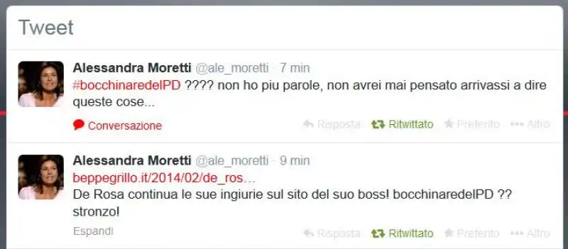 HACKER IN AZIONE SUGLI ACCOUNT TWITTER DI PAOLA TAVERNA E ALESSANDRA MORETTI 